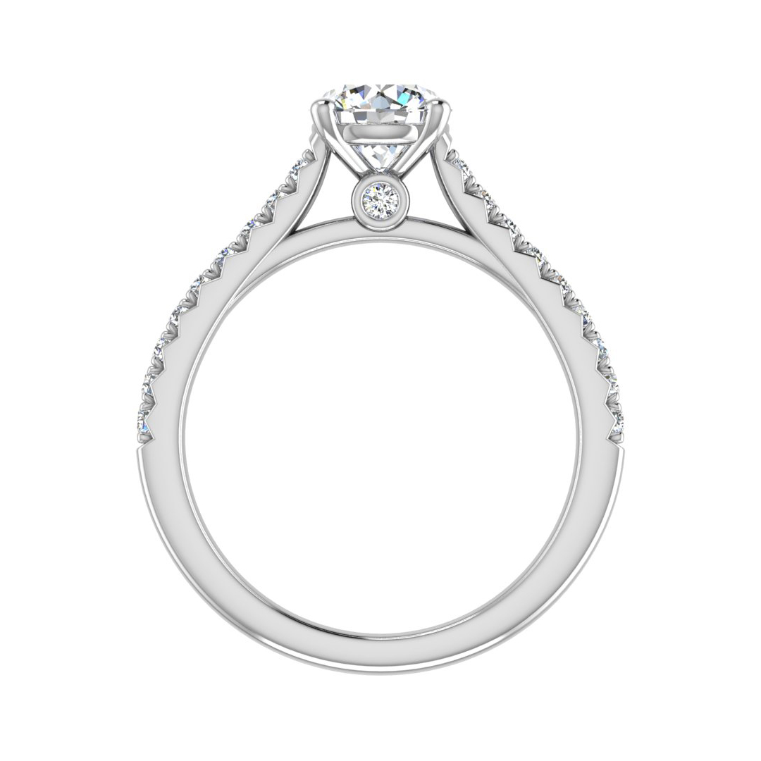Gianna French Pave Cathedral Engagement Ring